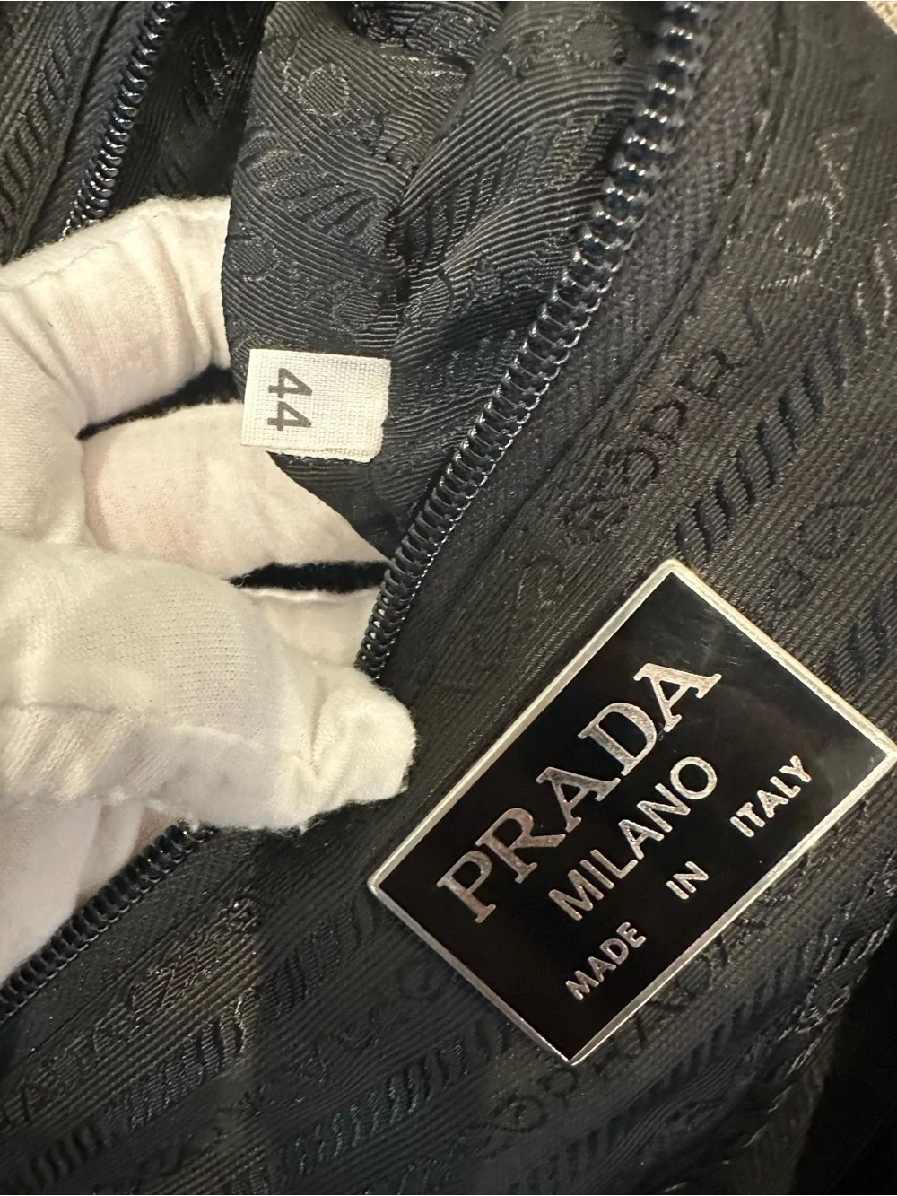 Prada Black Tessuto Weekender Nylon Bag with Leather Trim